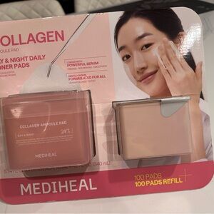 MEDIHEAL Collagen Ceramide Milk Protein Ampoule Pad Skin Firm 200ct EXP 2027